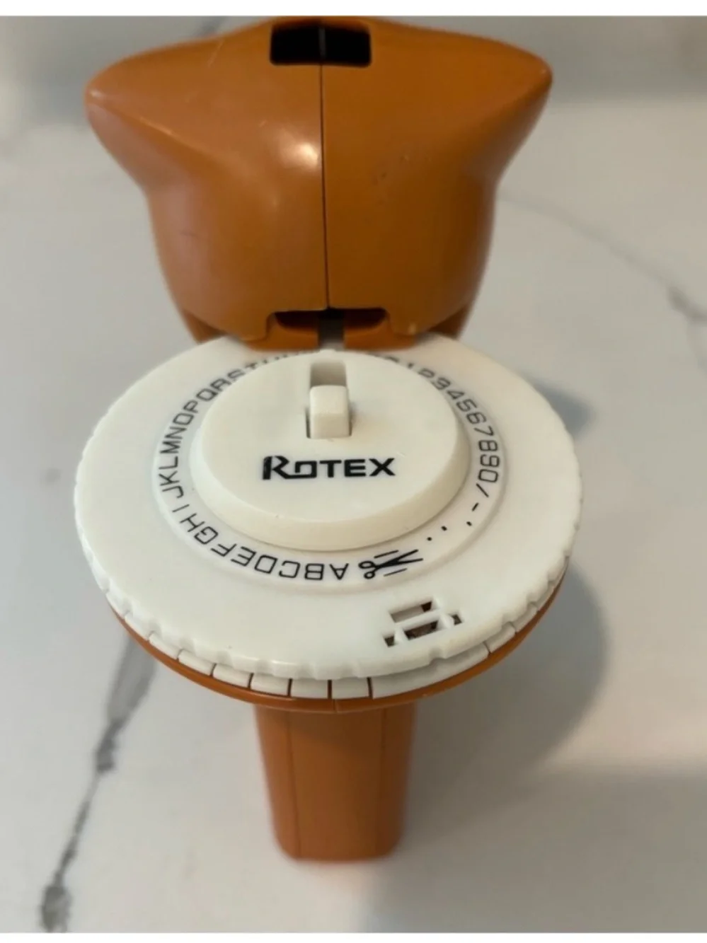 Vintage 1970’s RARE CAT Rotex Easy Writer 5” Novelty Label Maker TESTED Brown